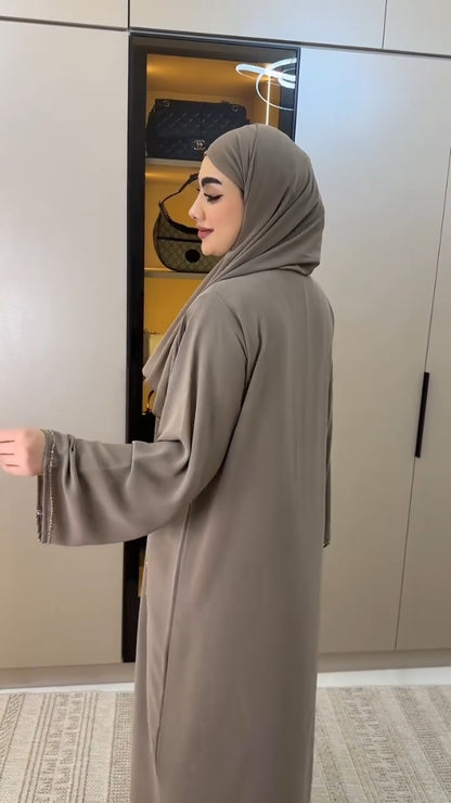 Elegant Haniya Stone Hand Work Abaya