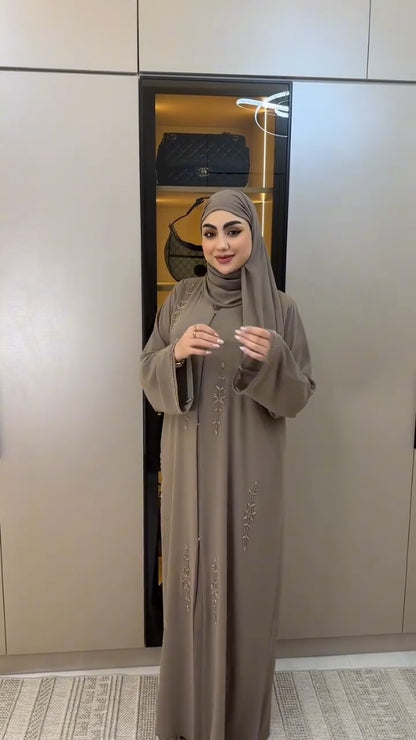 Elegant Haniya Stone Hand Work Abaya