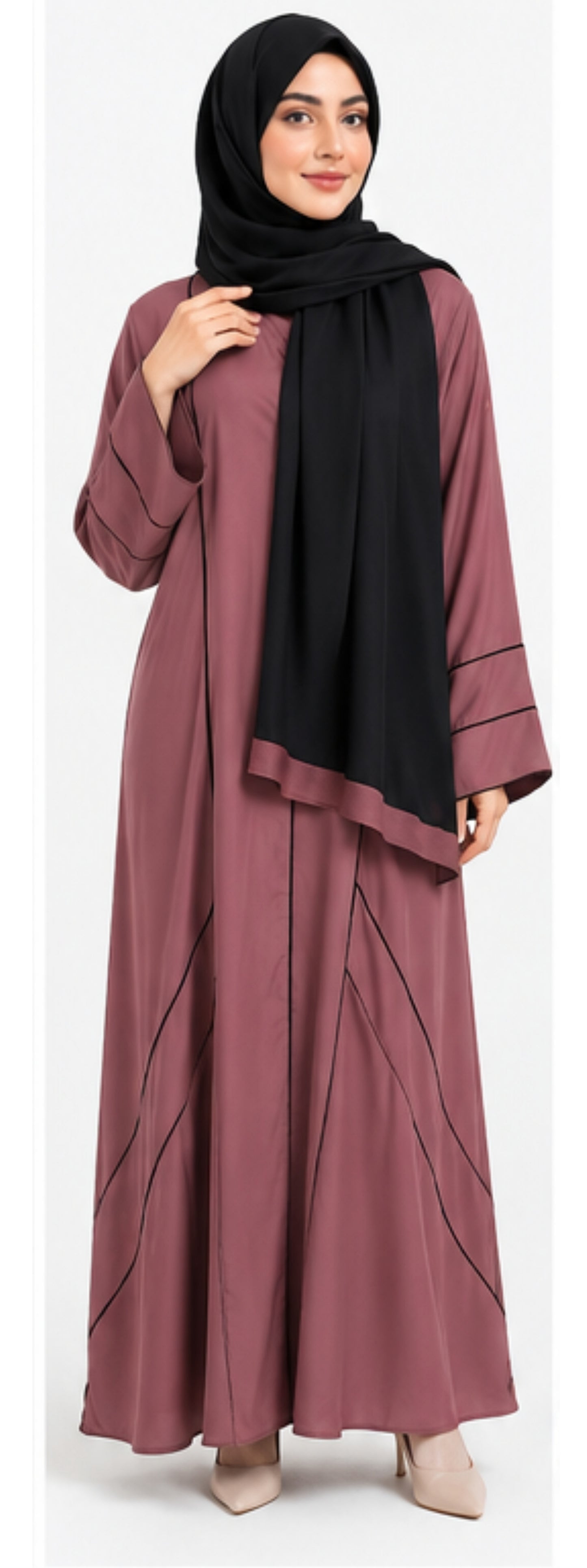 Classy Strips Nuha Abaya