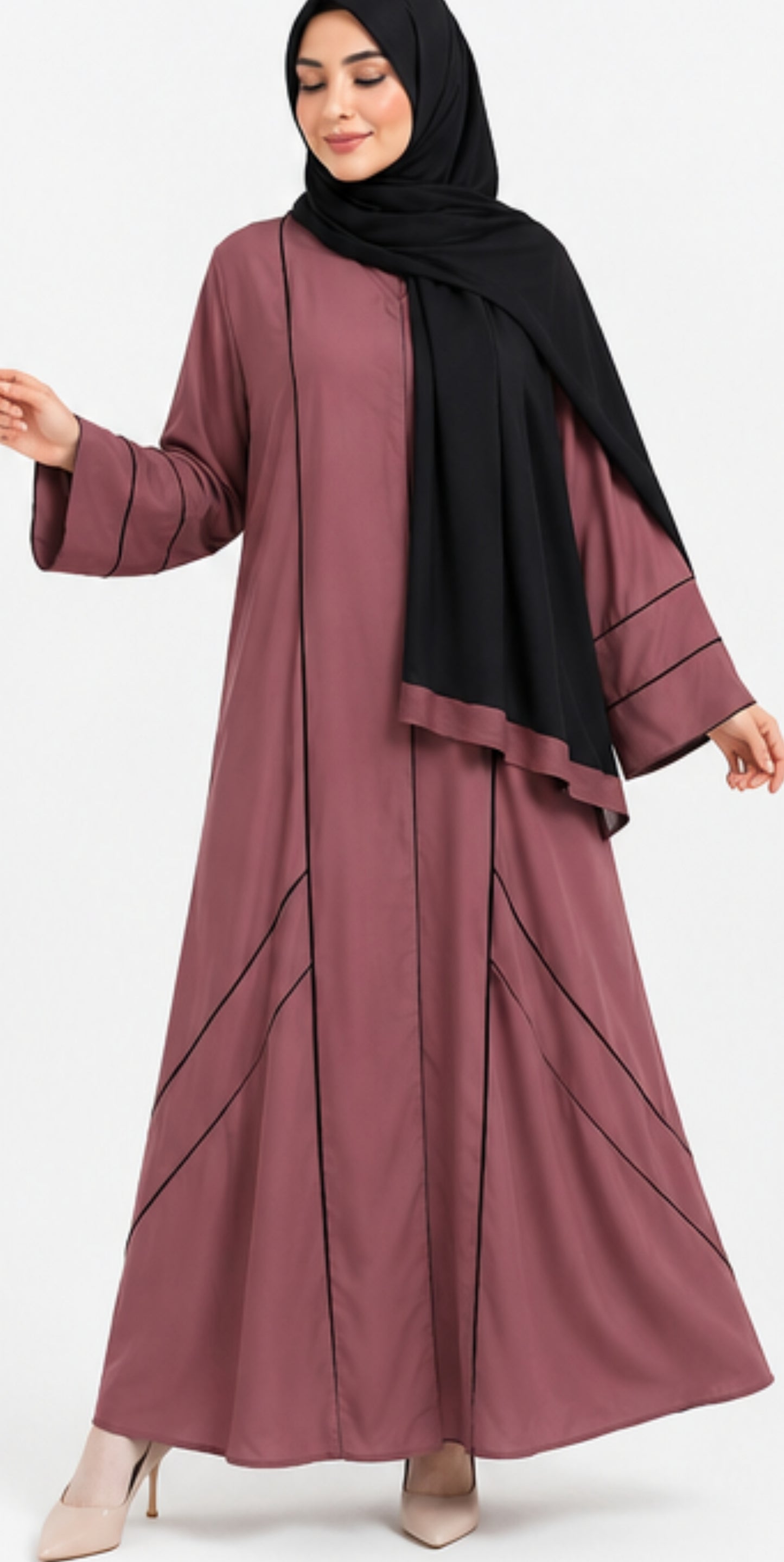 Classy Strips Nuha Abaya