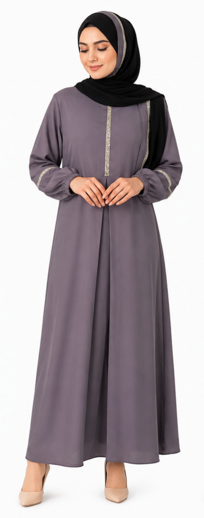 Elegant Grey classy Abaya