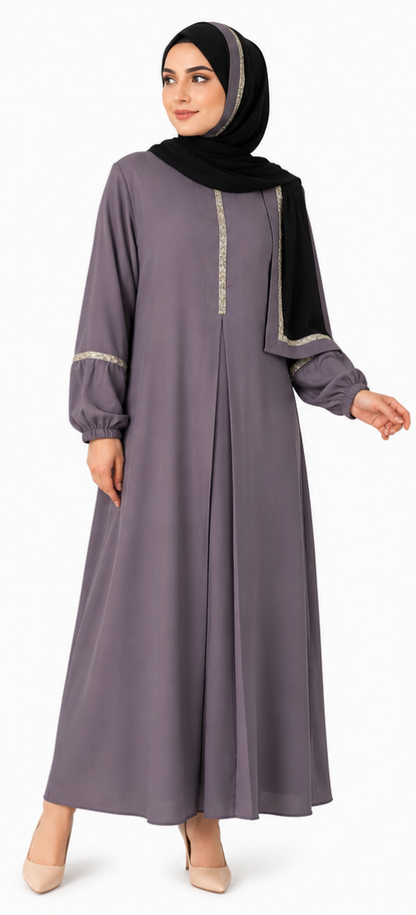 Elegant Grey classy Abaya