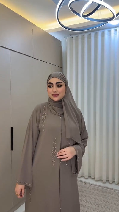 Elegant Haniya Stone Hand Work Abaya