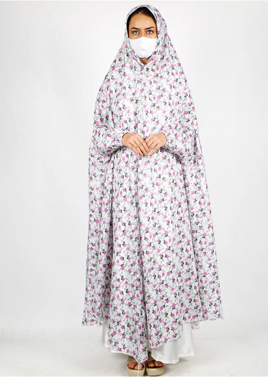 Pink Floral Printed Namaz Makhna