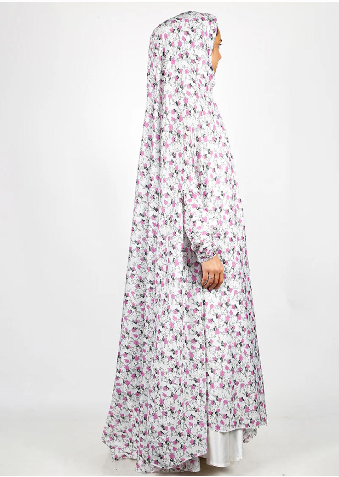 Pink Floral Printed Namaz Makhna