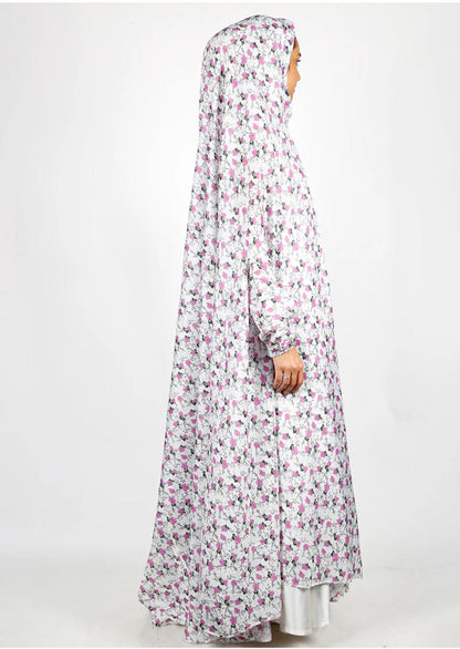 Pink Floral Printed Namaz Makhna