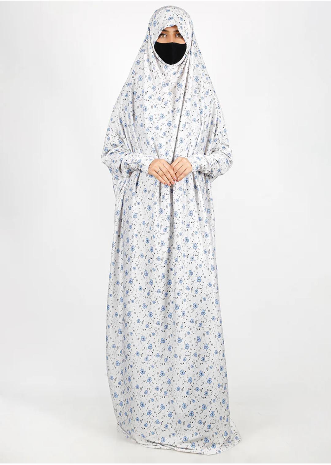 Blue Mini Floral Namaz Makhna
