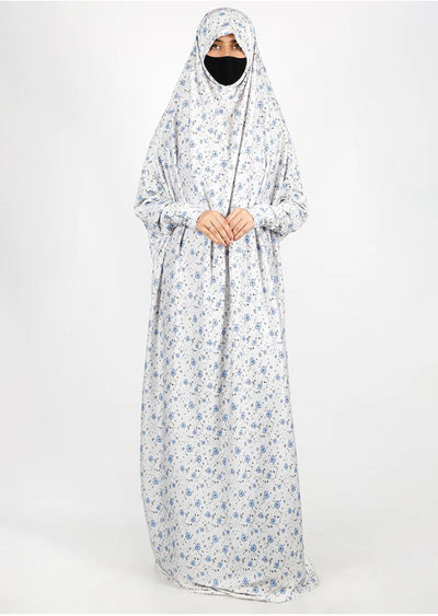 Blue Mini Floral Namaz Makhna