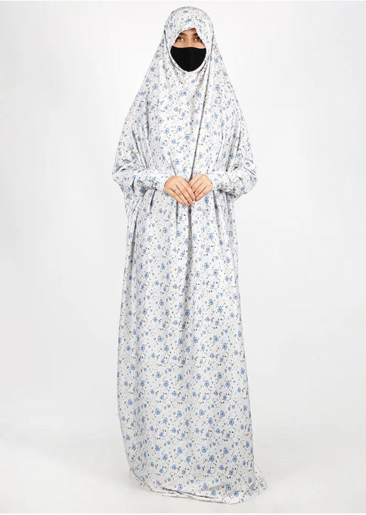 Blue Mini Floral Namaz Makhna