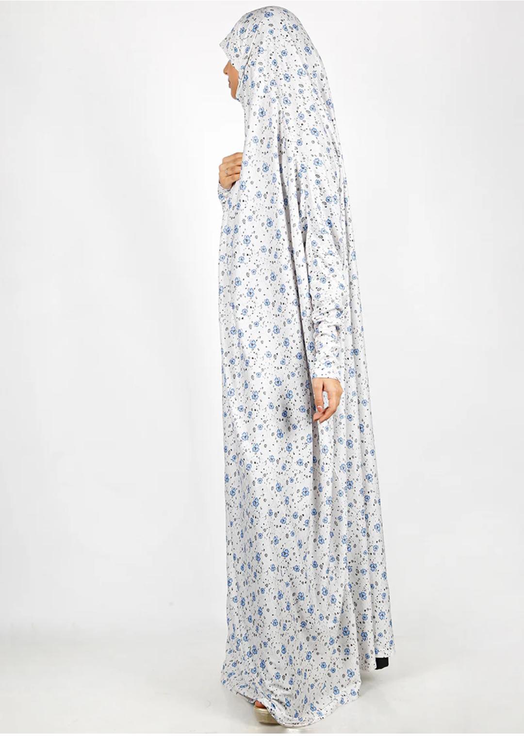 Blue Mini Floral Namaz Makhna