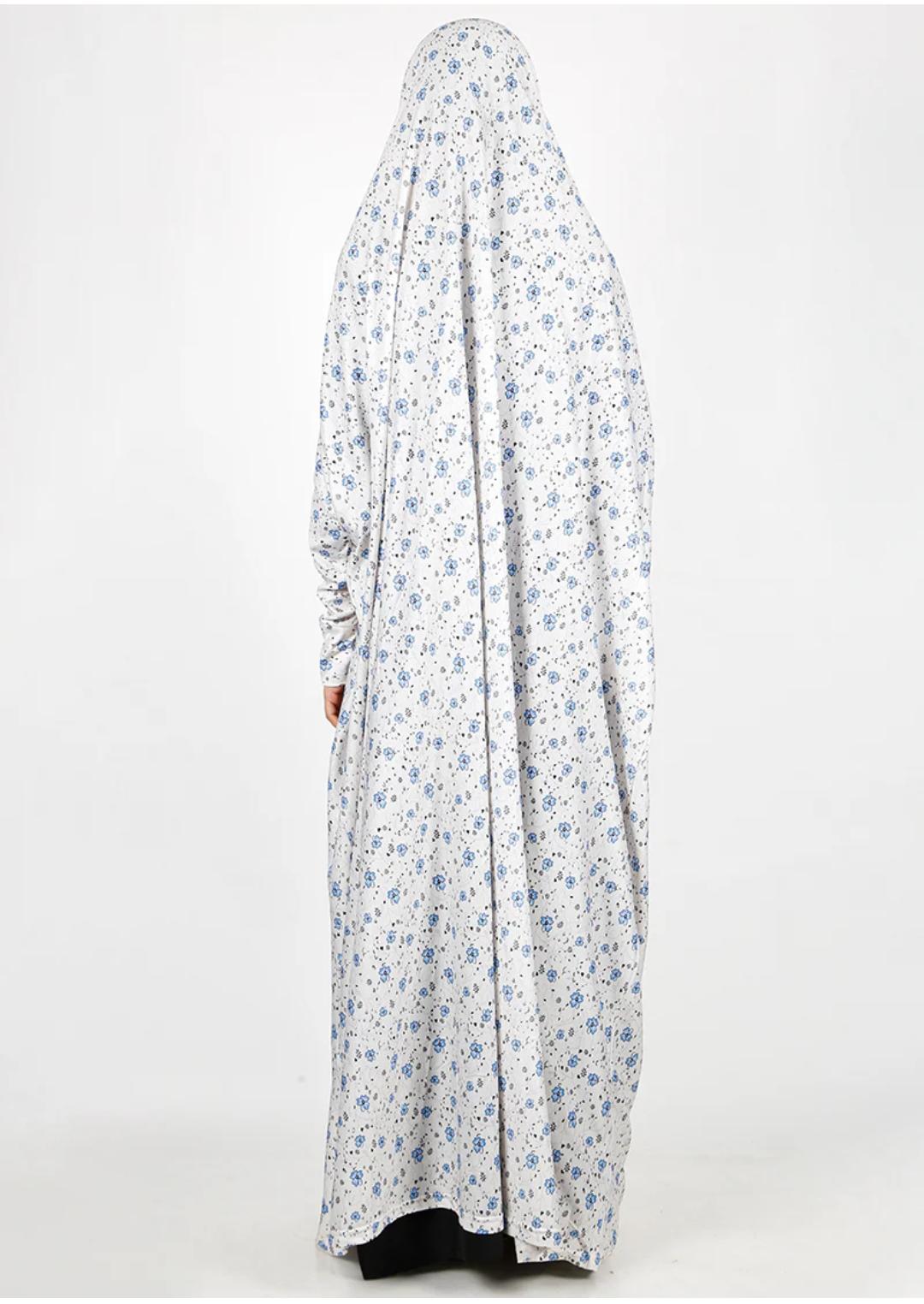 Blue Mini Floral Namaz Makhna