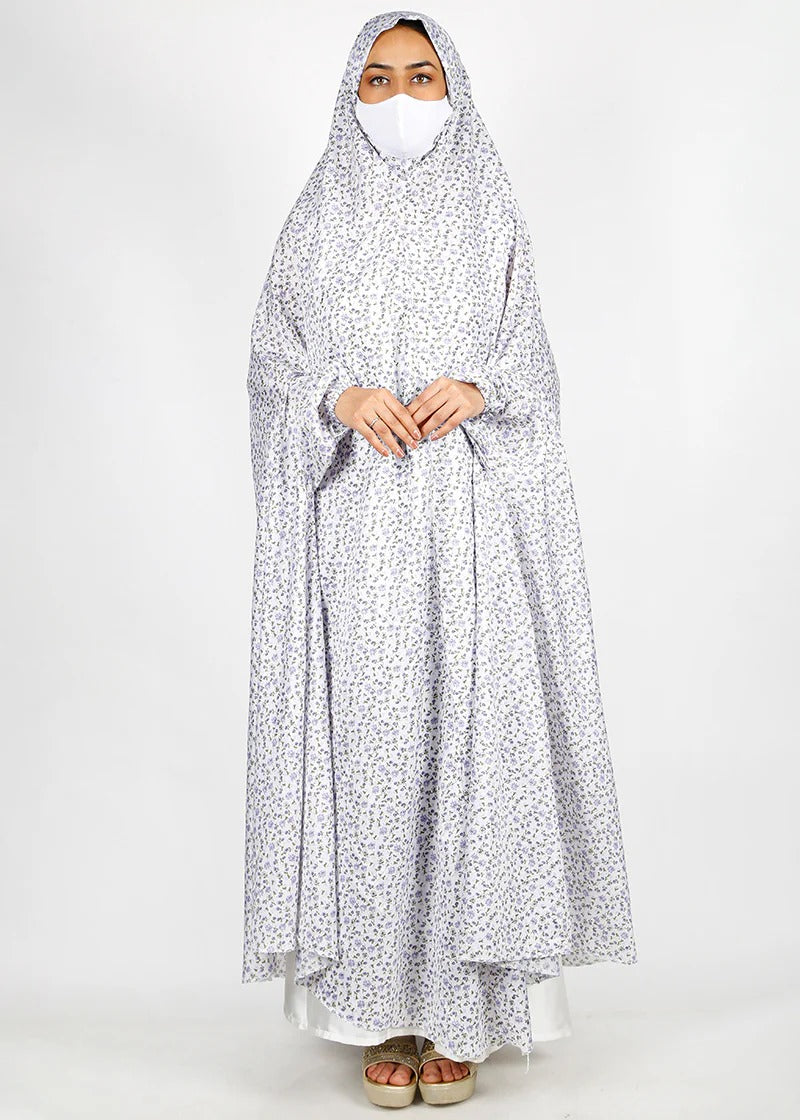 Lavender Floral Printed Namaz Makhna