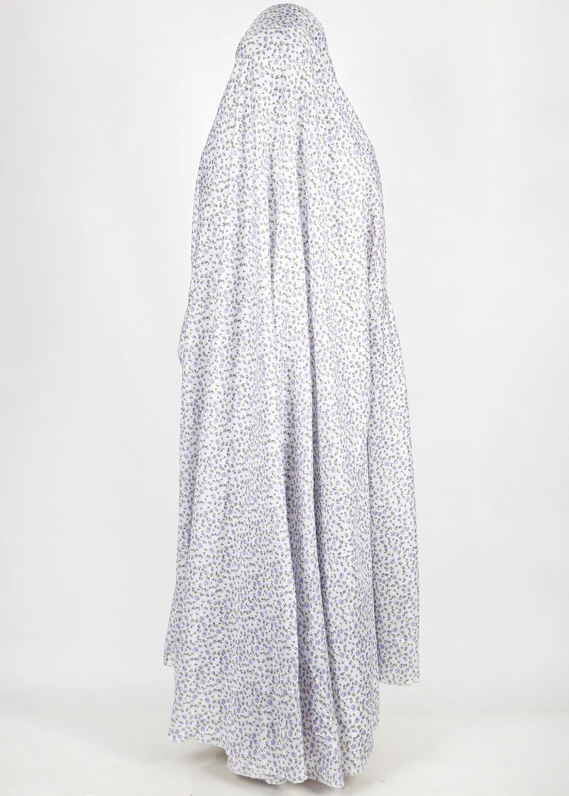 Lavender Floral Printed Namaz Makhna