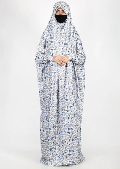 Blue Geometric Floral Namaz Makhna