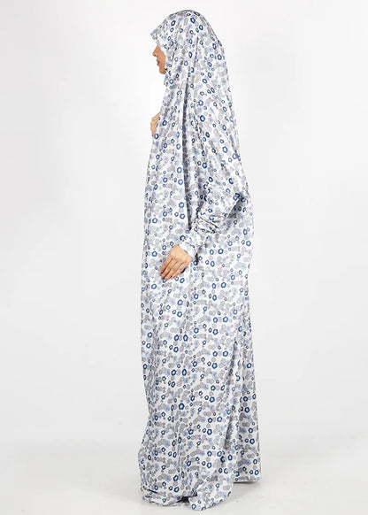 Blue Geometric Floral Namaz Makhna
