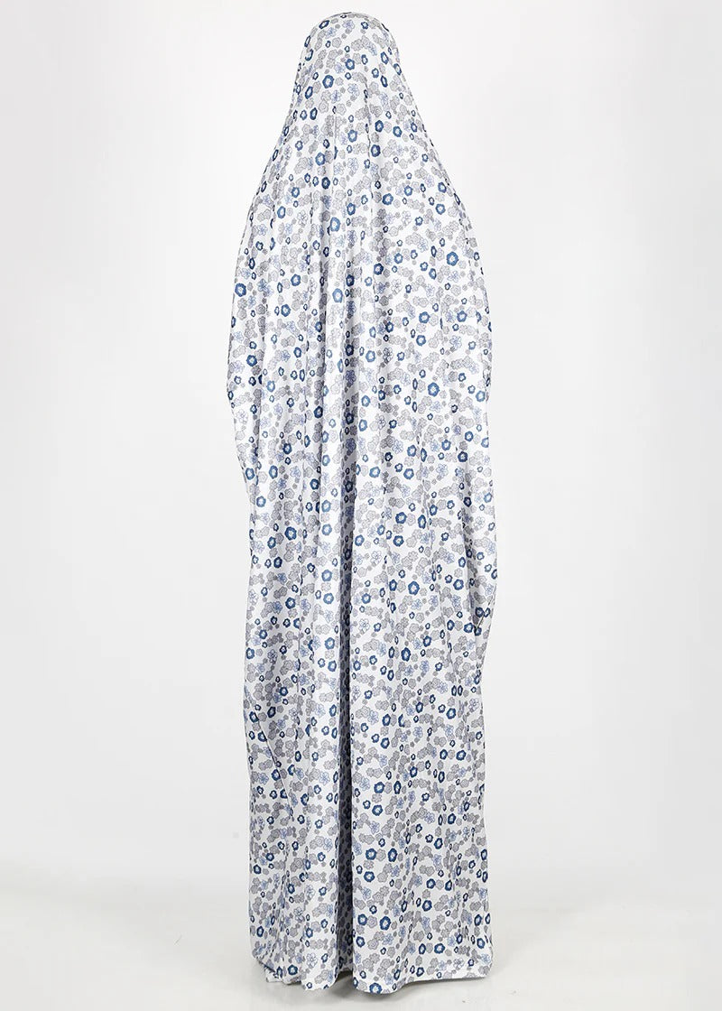 Blue Geometric Floral Namaz Makhna