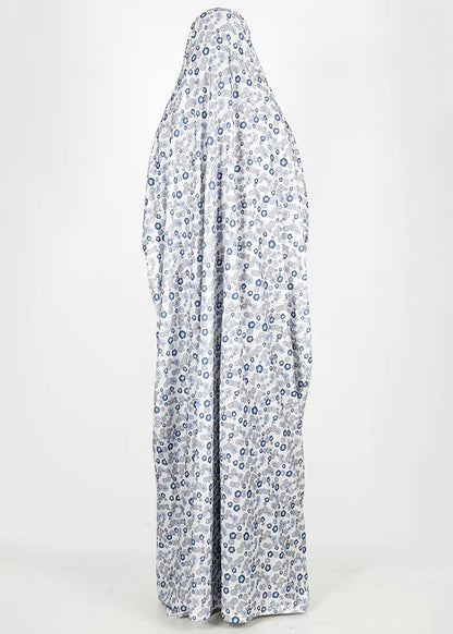 Blue Geometric Floral Namaz Makhna