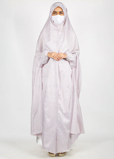 Pink Dotted Printed Namaz Makhna