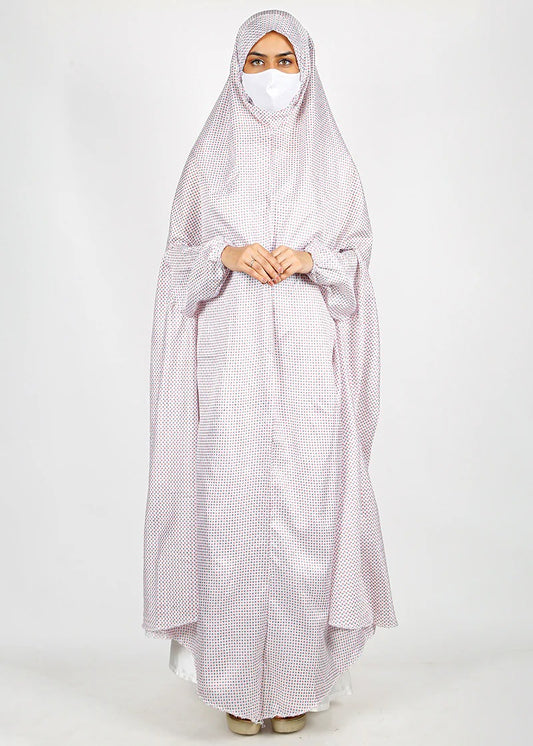 Pink Dotted Printed Namaz Makhna