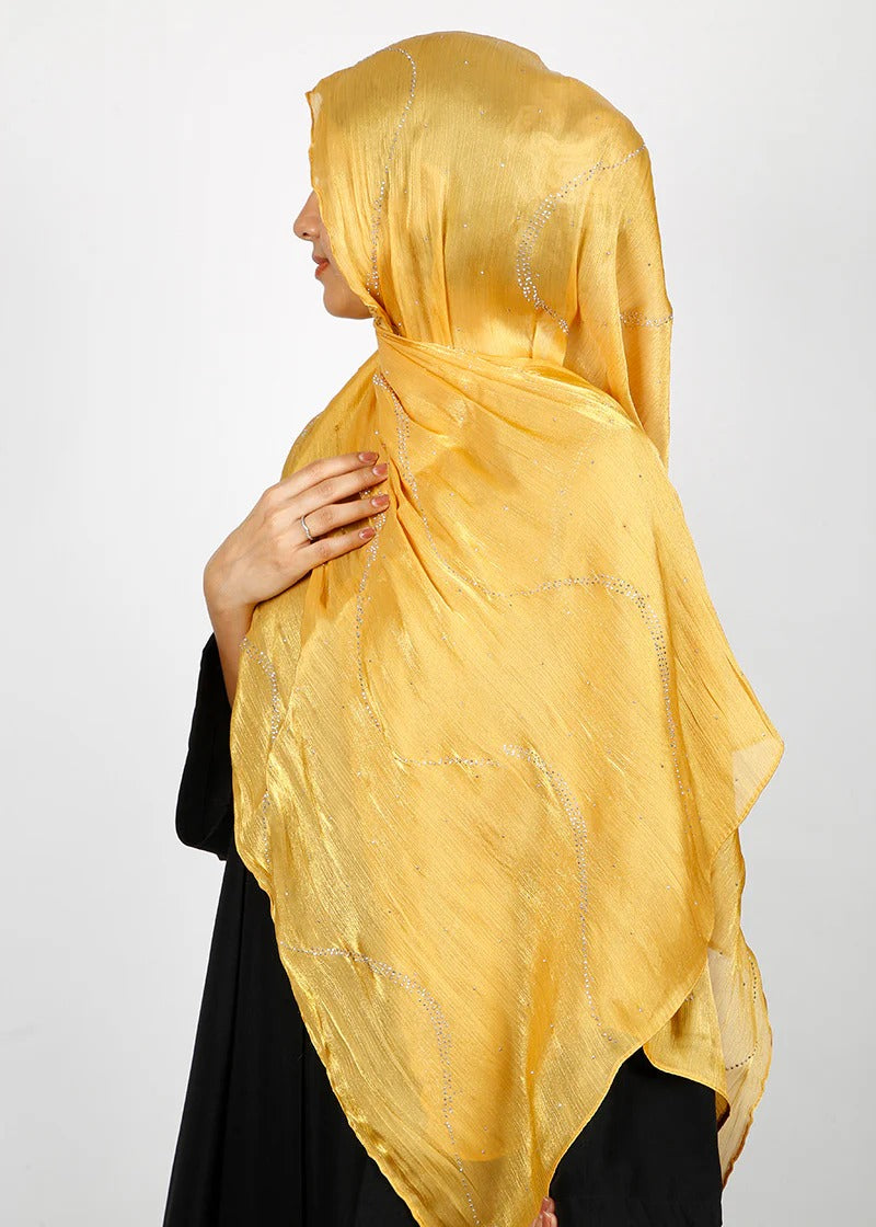 Sunshine Gold Shimmer Hijab