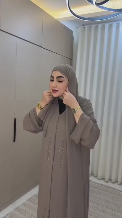 Elegant Haniya Stone Hand Work Abaya